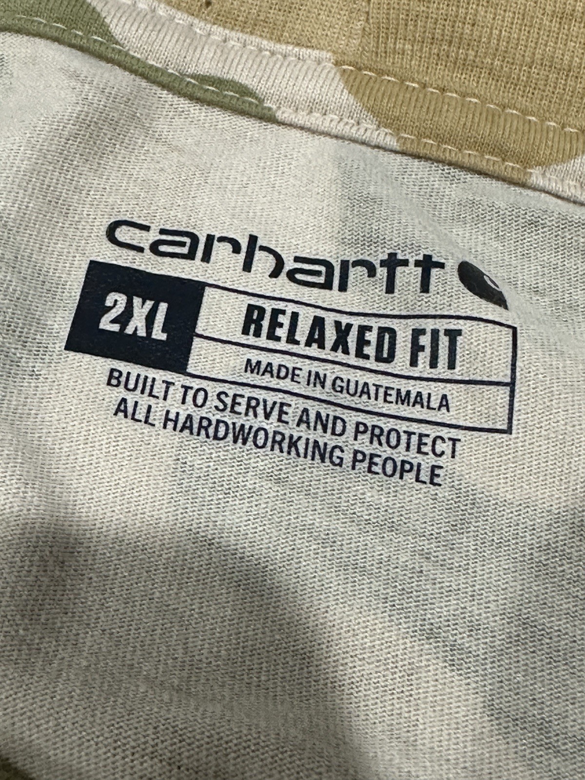 Carhartt Relaxed Fit Men’s 2XL Beach Sigature Camo Pocket Cotton T-Shirt