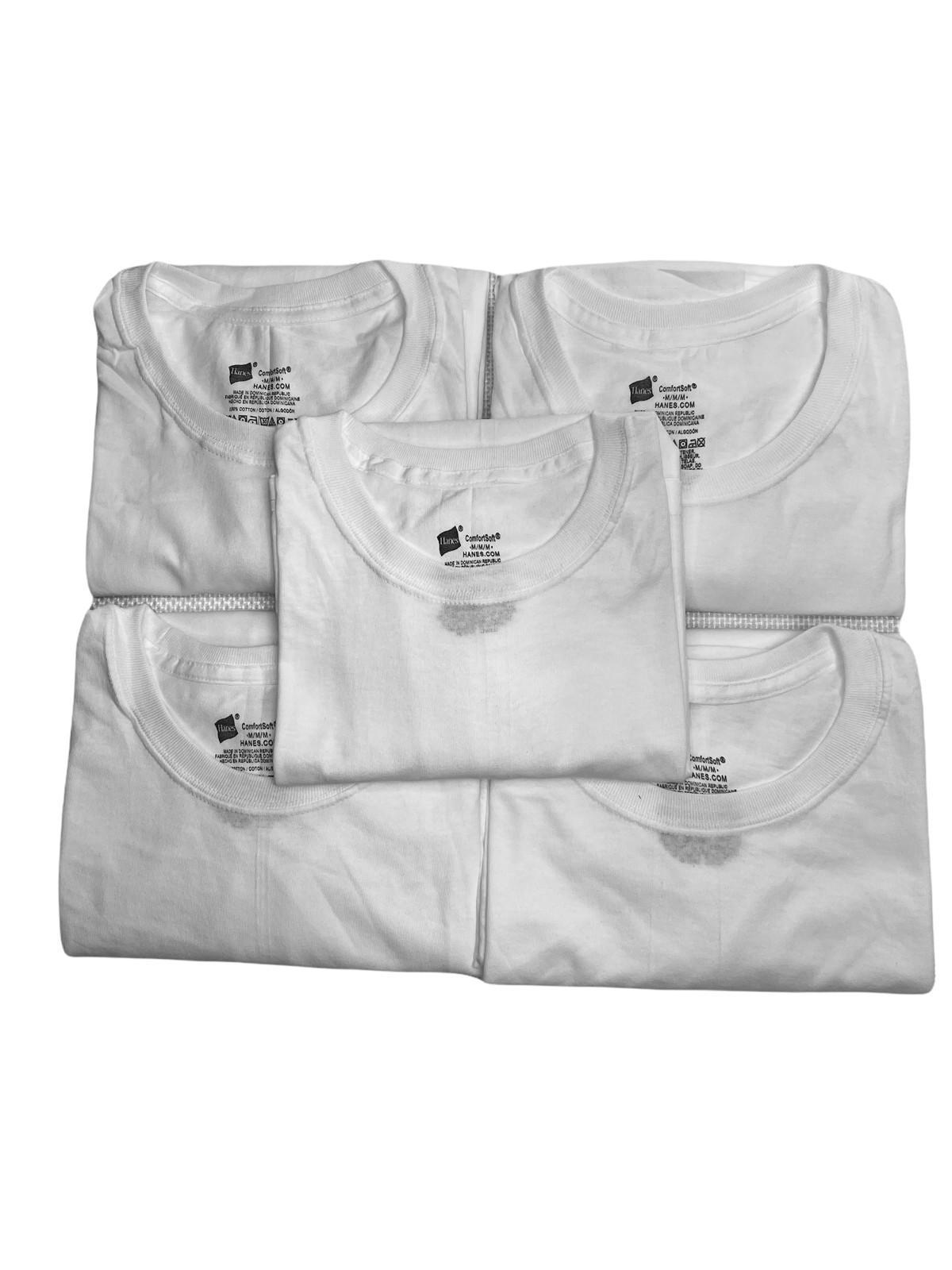 Hanes Men’s Comfort Soft Super Value 5pk Crew Neck T-Shirt – White