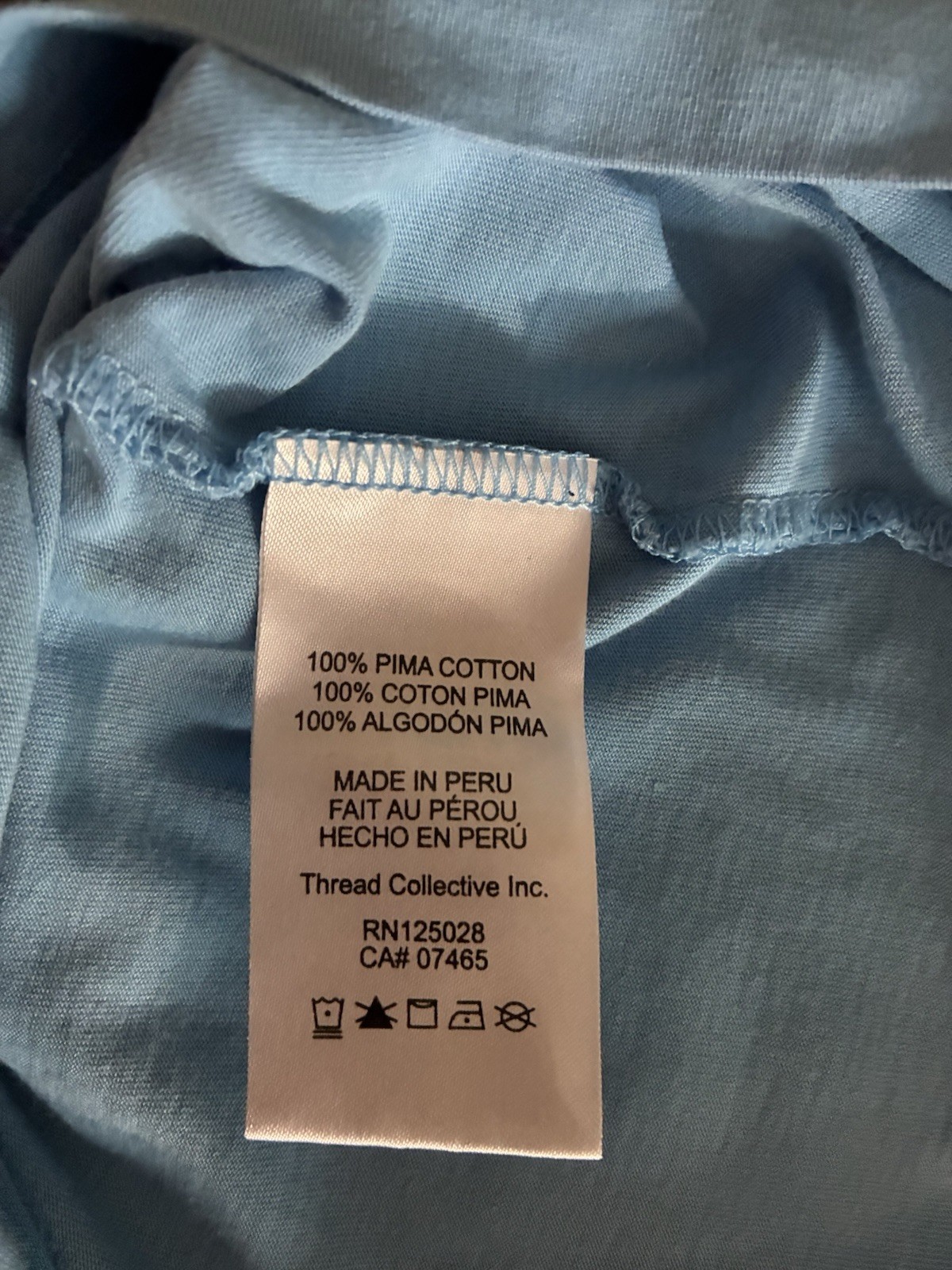 Psycho Bunny Pima Cotton Blue Logo Contrasting Trim Men’s T-Shirt Size S