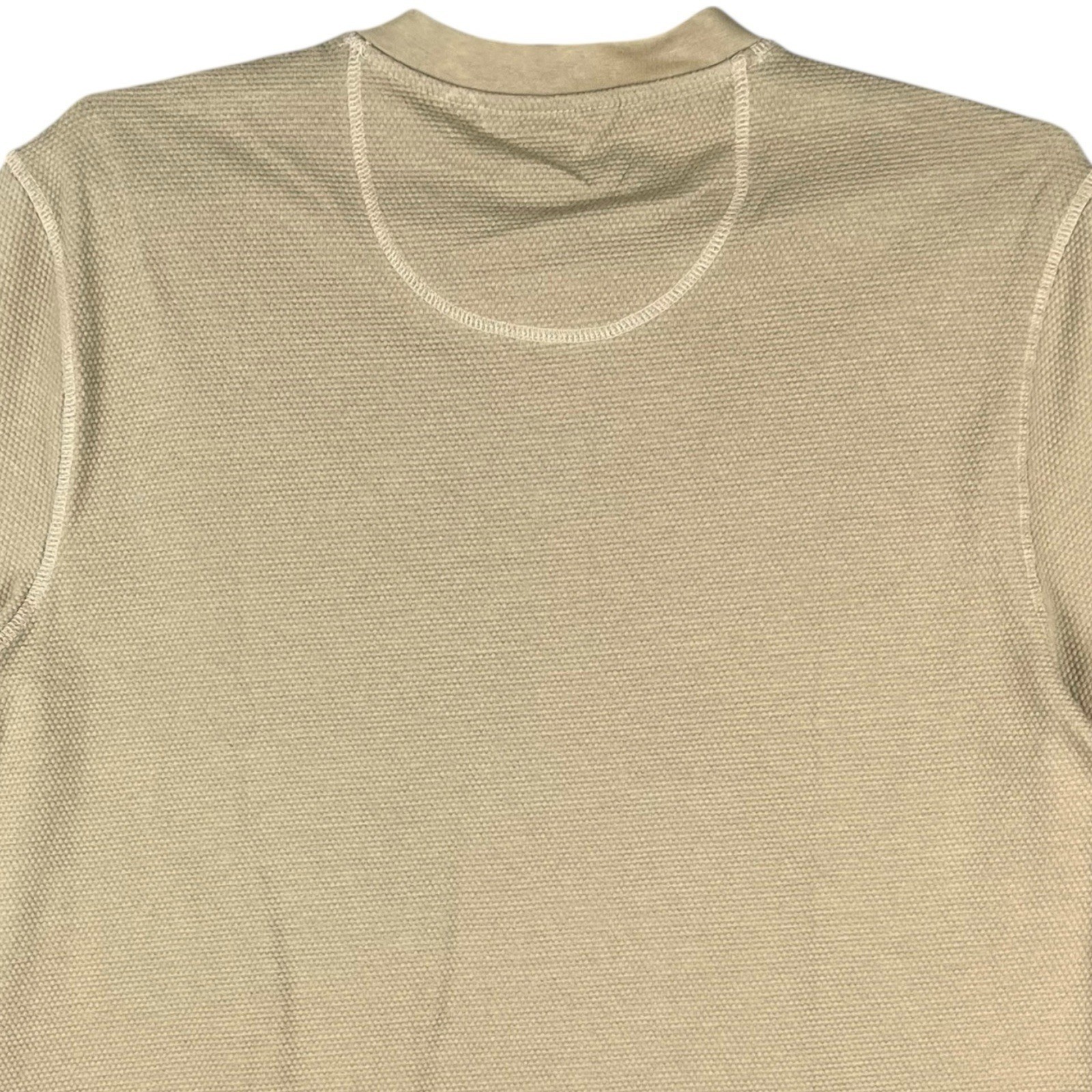 NWT Ben Sherman Men’s Pullover Embroidered Logo Short Sleeve Sand Henley Size XL