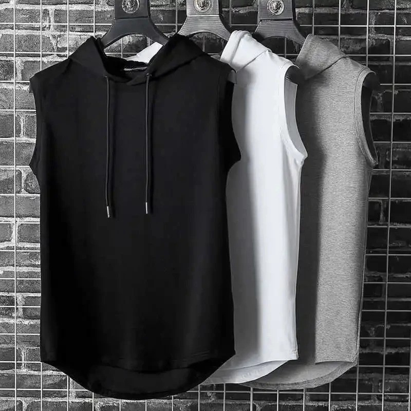 2026 Solid Color Men’s Tank Top Hip Hop Sleeveless Vest Gym Casual Shirt