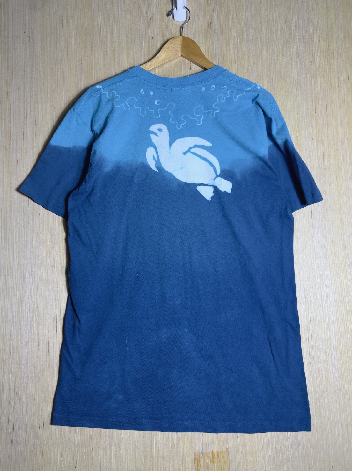 Vintage Sea Turtle Shirt Large Blue Short Sleeve Men’s Graphic Print 90s
