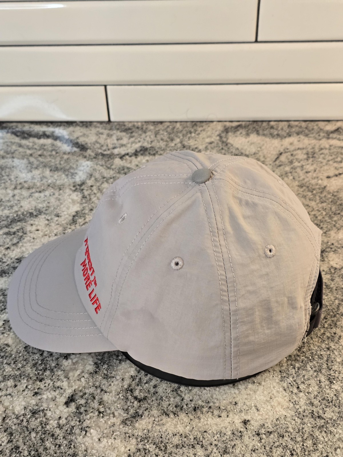 Orangetheory Hat Cap Strap Back Gray Athletic Slogan A Quest For More Life