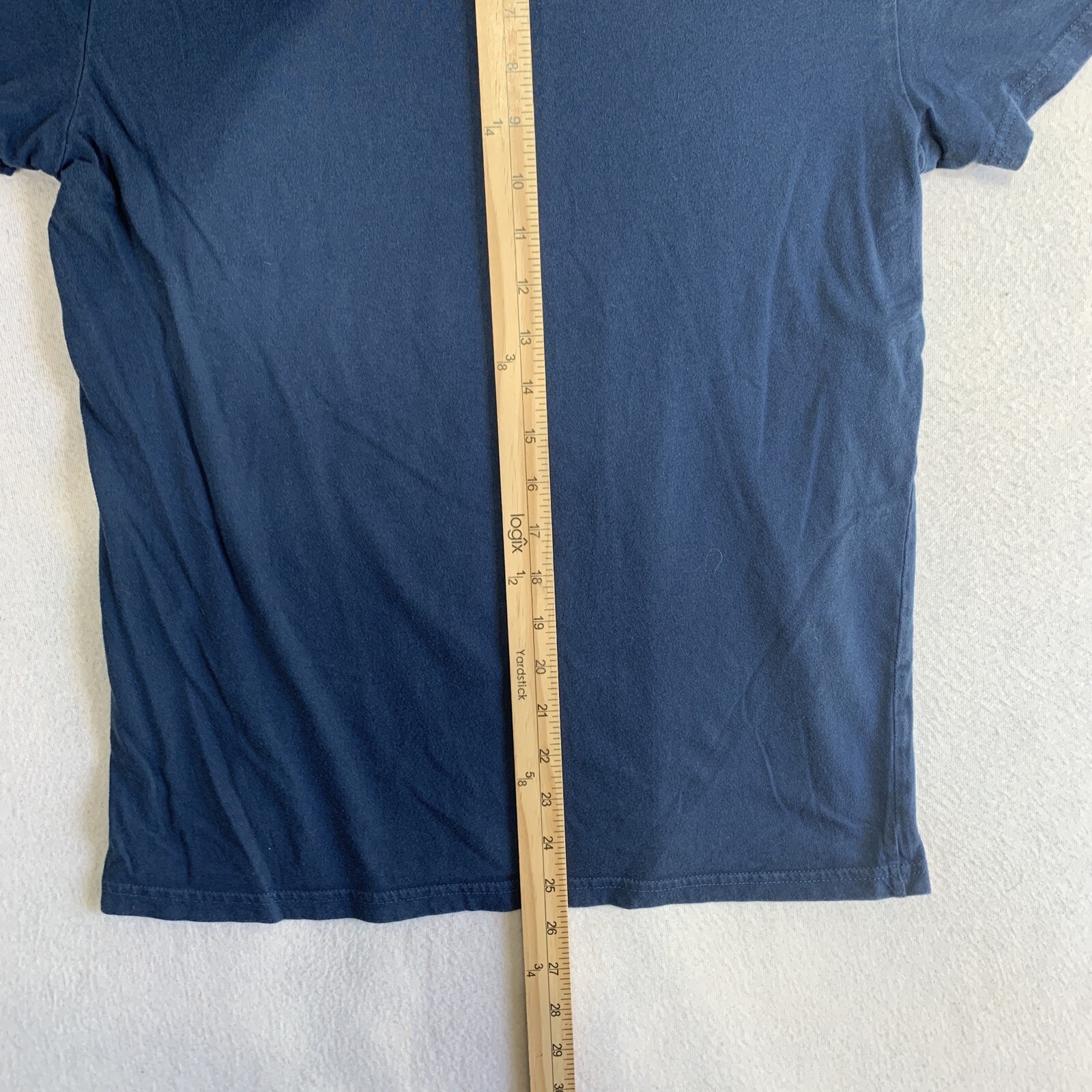 Hollister T Shirt Mens Small Blue Must Have Collection Logo 100% Cotton