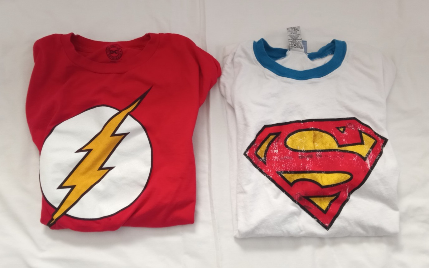 Superman & shazam t-Shirt lot, Mens XL, & XXL, DC comics.