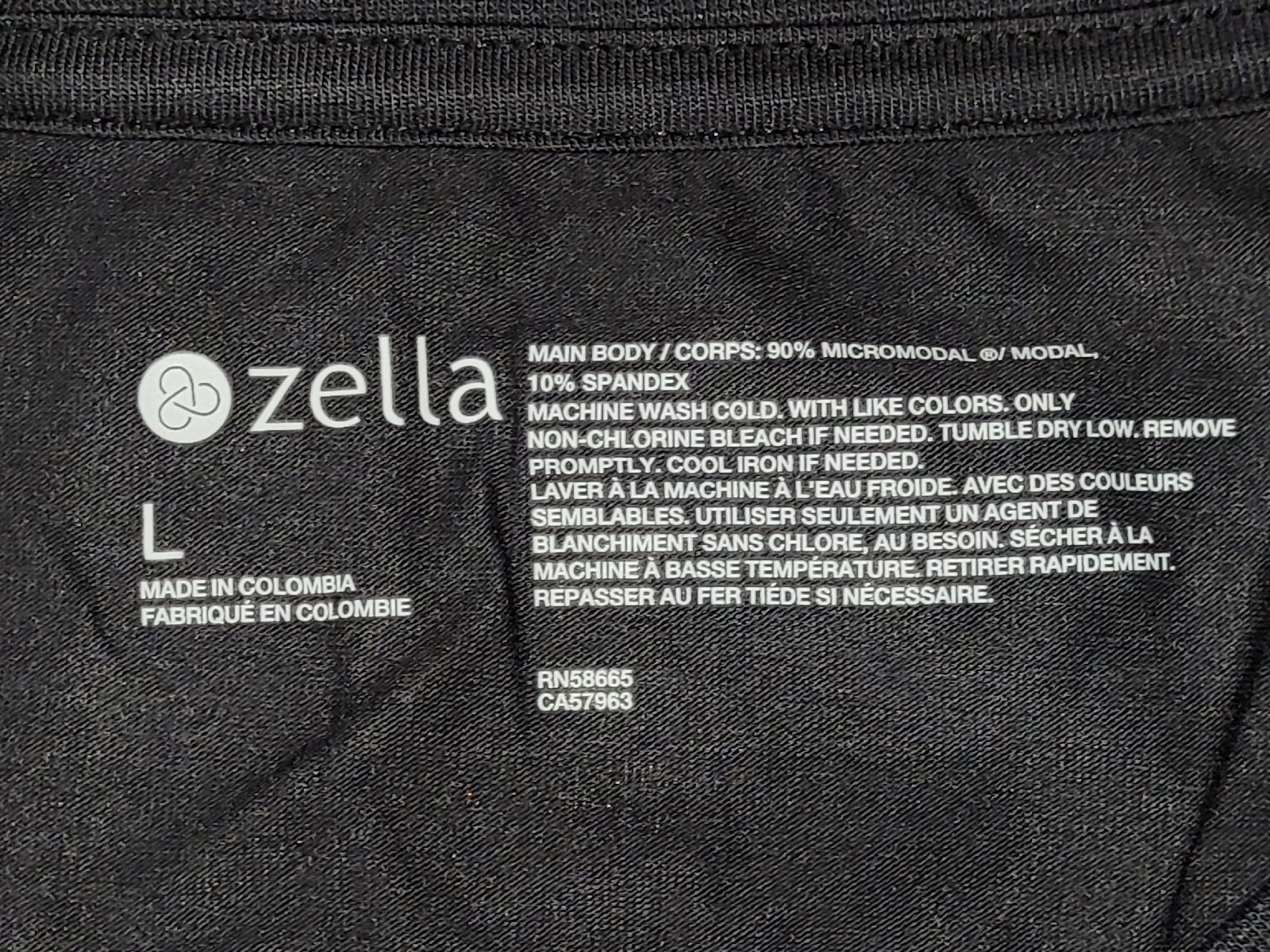 Zella Micromodal Crew Neck Undershirt T-shirt. Choose Size/Color