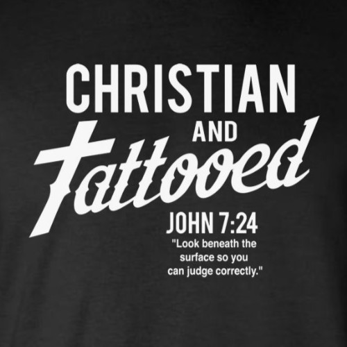 Christian and Tattooed 2-Sided T-Shirt – Religious Jesus Christ God Spiritual