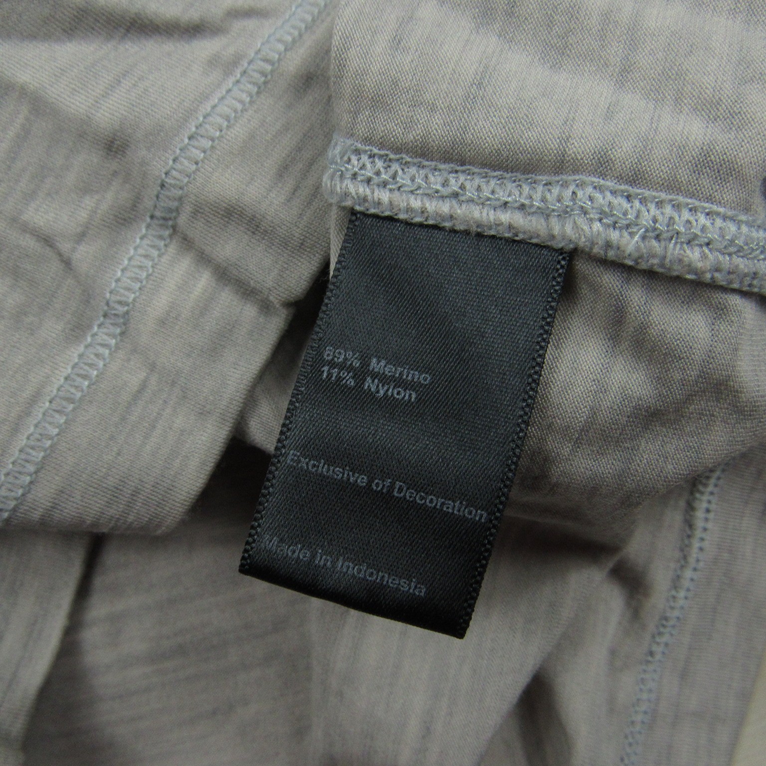 Proof Shirt Mens Small Beige Gray Snap Henley Merino Nylon Blend Lightweight