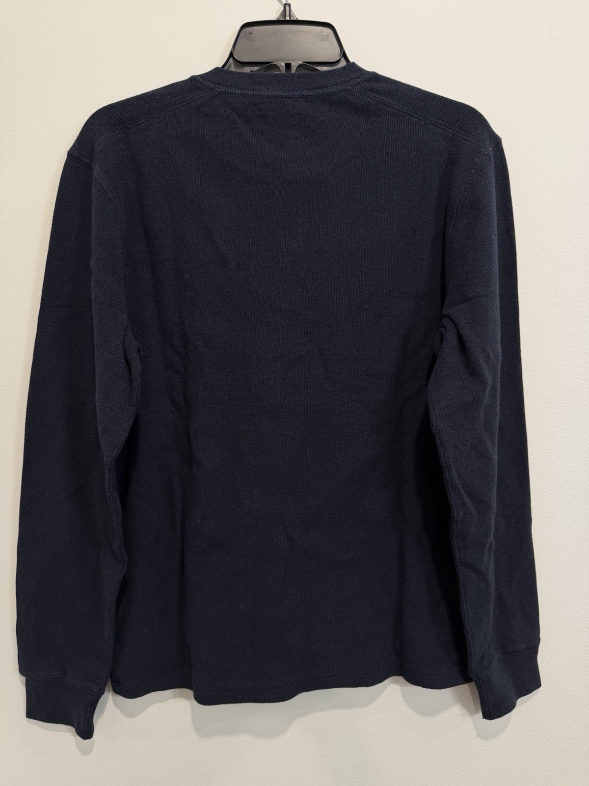 J Crew Men Navy Jacquard rib-knit henley Size Small MSRP $98