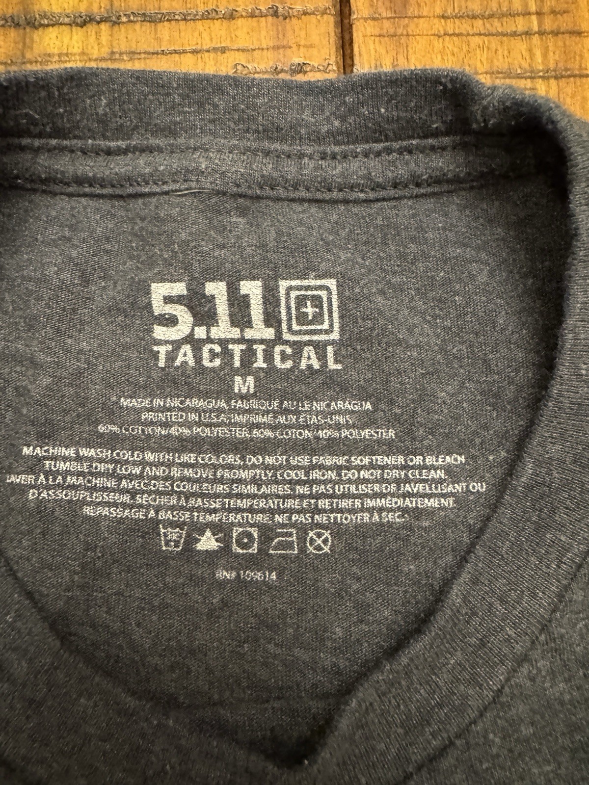 5.11 Tactical Men’s T-Shirt Size M Gray American Flag Patriotic Graphic Tee