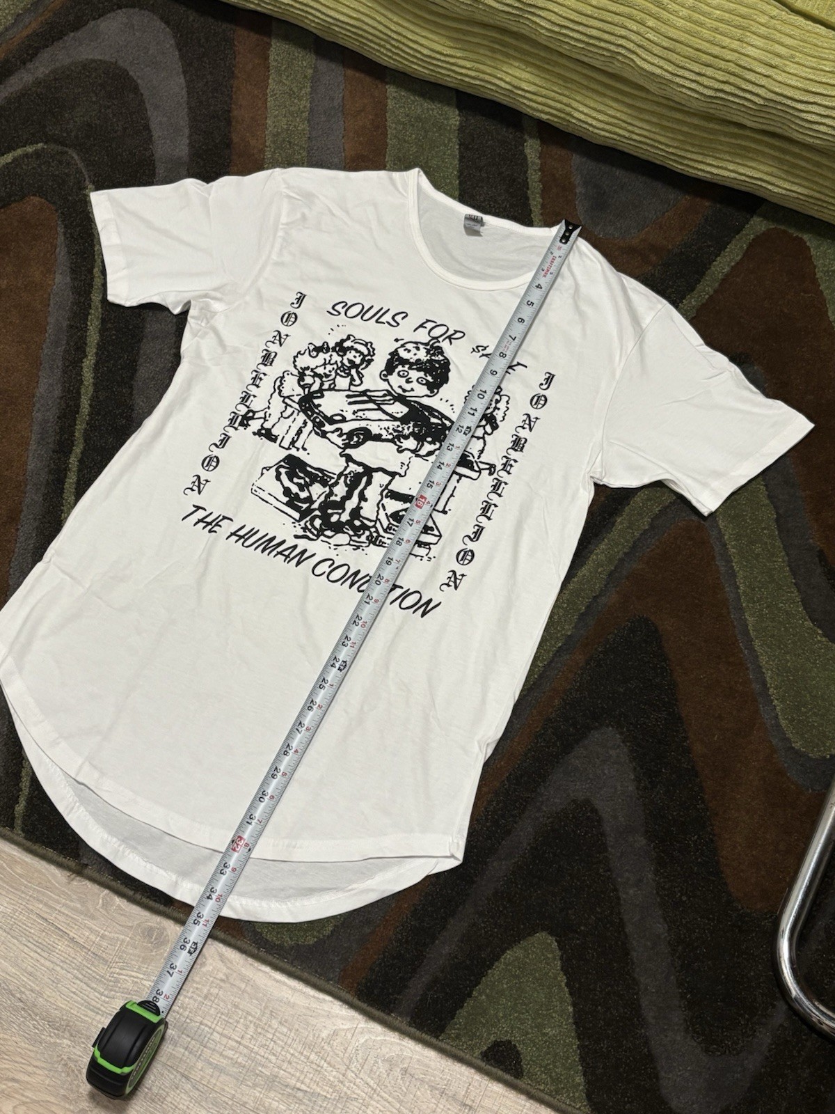 Jon Bellion 2016 “The Human Condition” Concert White Long Body T-Shirt Size L
