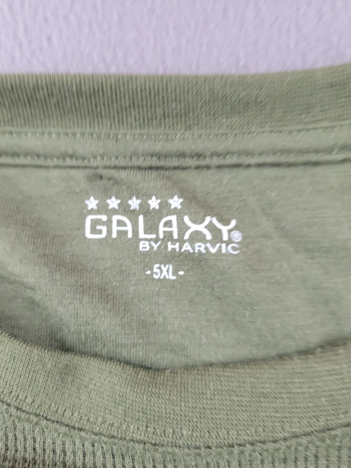 Galaxy Men’s 5XL Green Waffle Thermal T-shirt Long Sleeve Cotton/Polyester