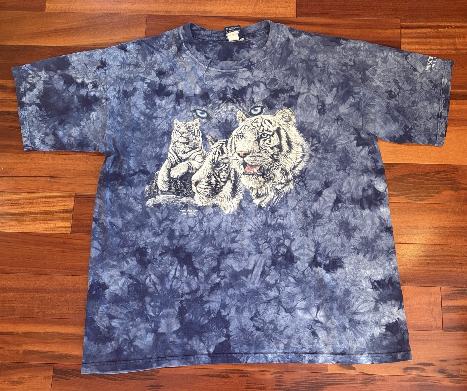 Vintage Polar Graphic USA White Tiger Tie Dye Men’s Shirt Size XL
