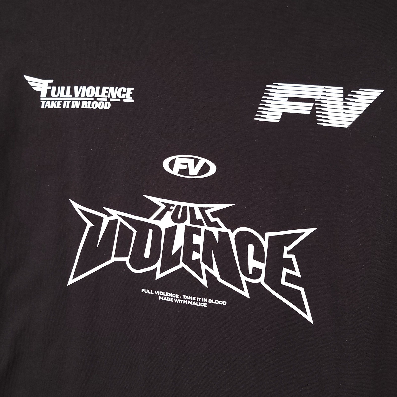 Shaka Wear Full Violence Graphic Tee MMA Mens L Black Super Max Heavy T-Shirt