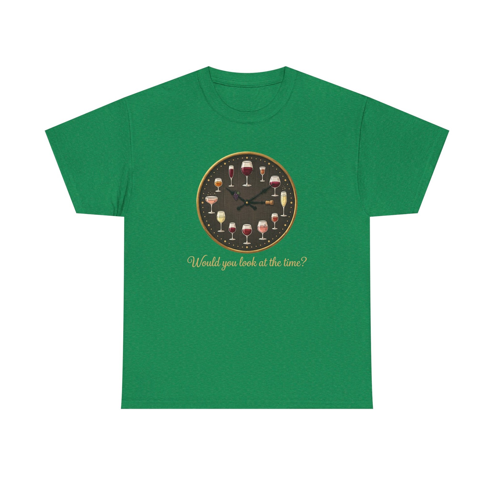 Wine Glass Clock Tee | Wine Time T-Shirt