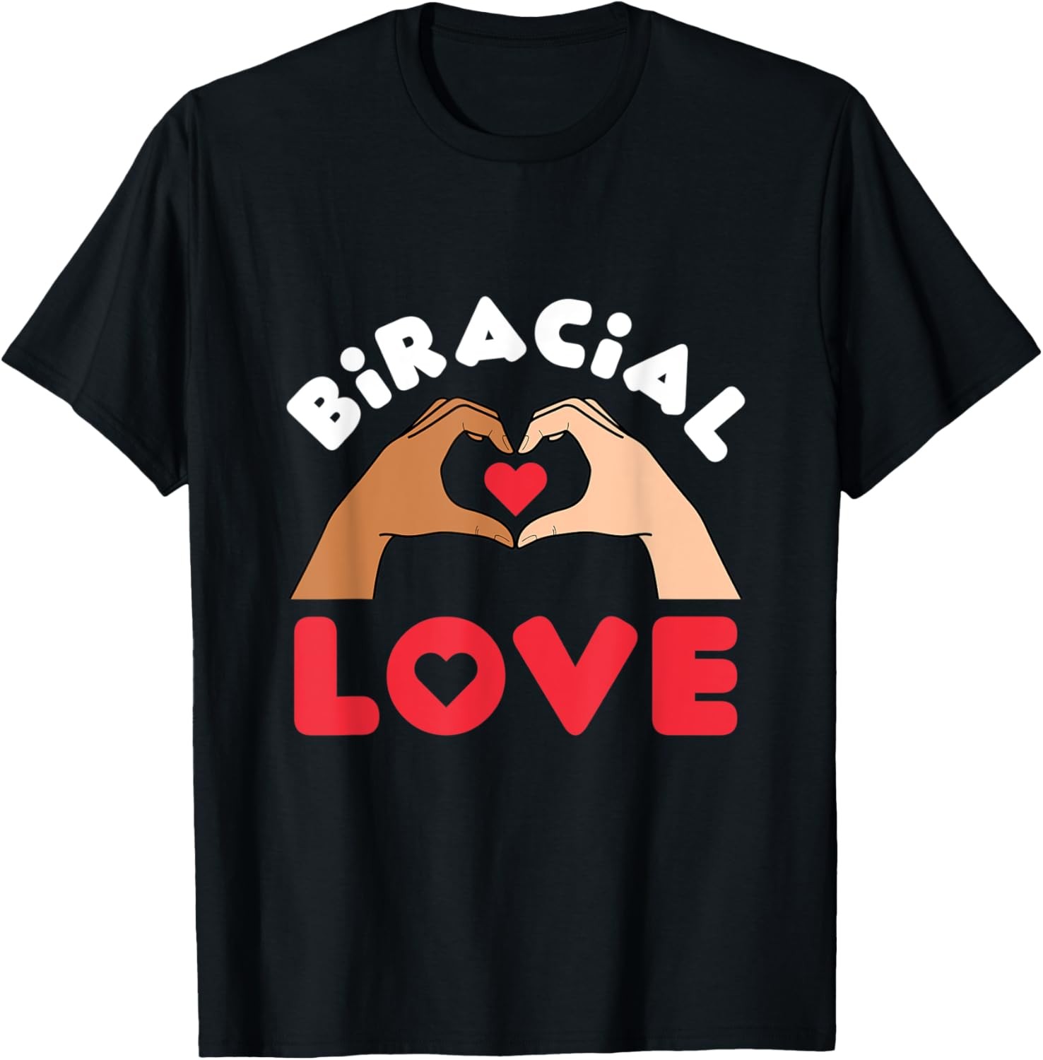 Biracial Love Mixed Race Relationship Couple Valentine T-Shirt