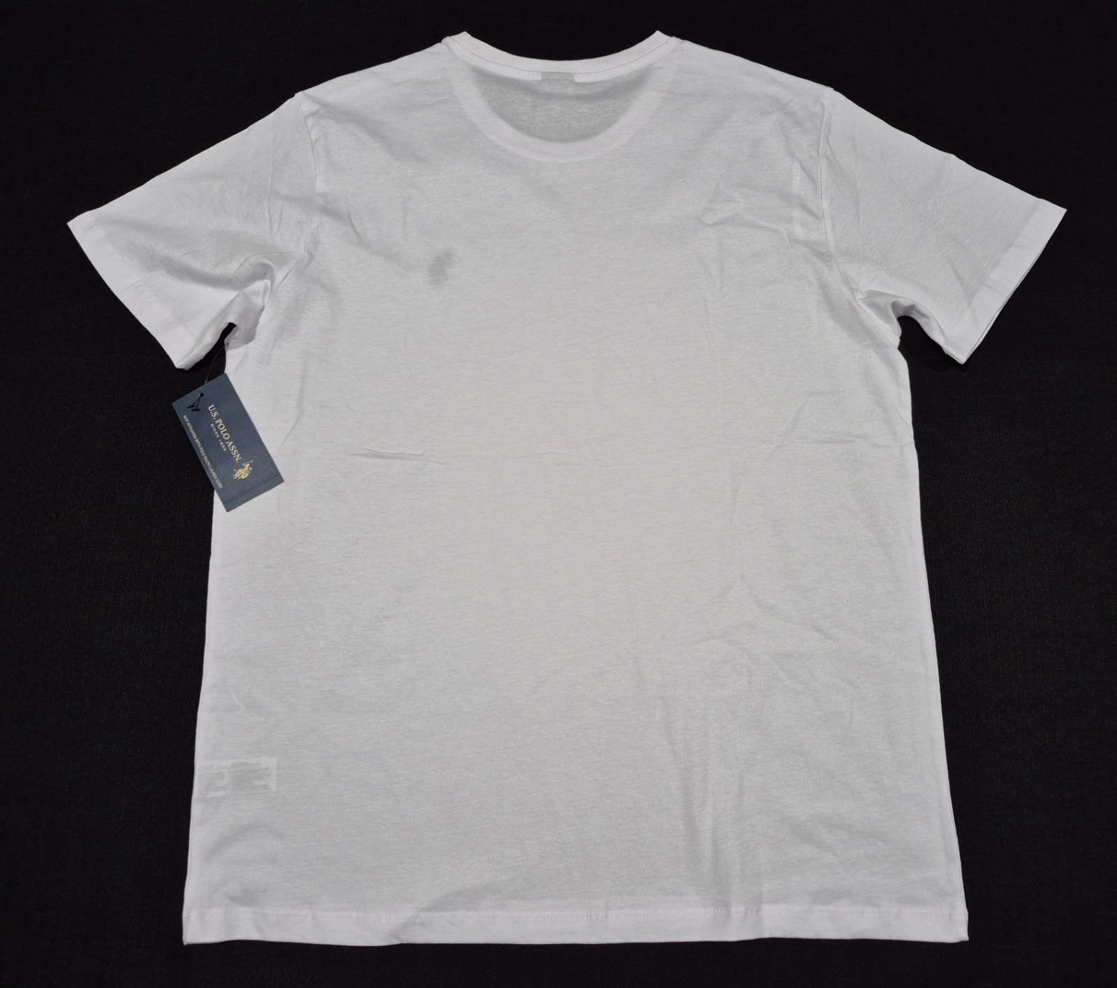 US POLO ASSN Mens Crewneck Casual Classic Short Sleeve Tee 100 % Cotton White