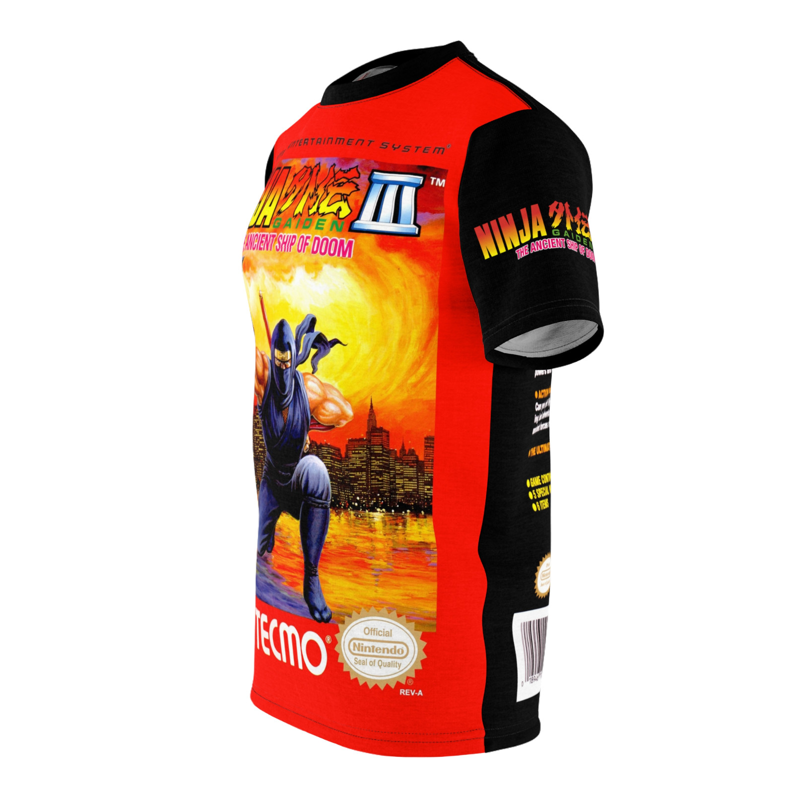 Ninja Gaiden III 1991 NES Retro Video Game Nintendo Box Cover Game T-Shirt