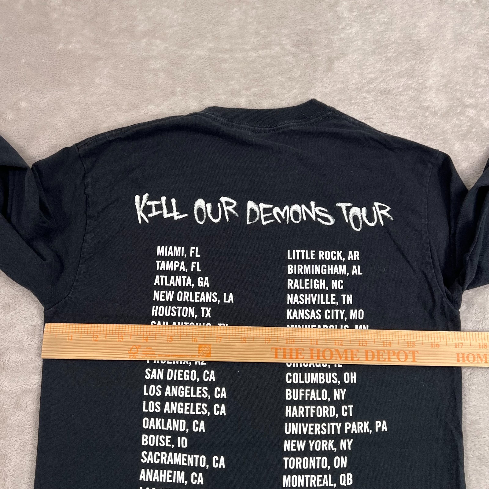 J Cole KOD Tour Shirt Mens Small Black Dreamville Album Merch Long Sleeve Cotton