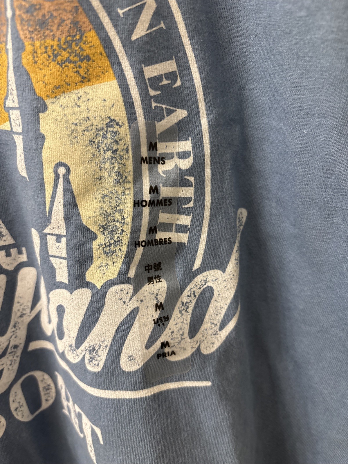 Disneyland Resort Graphic T-Shirt Mens M Medium Blue Happiest Place on Earth