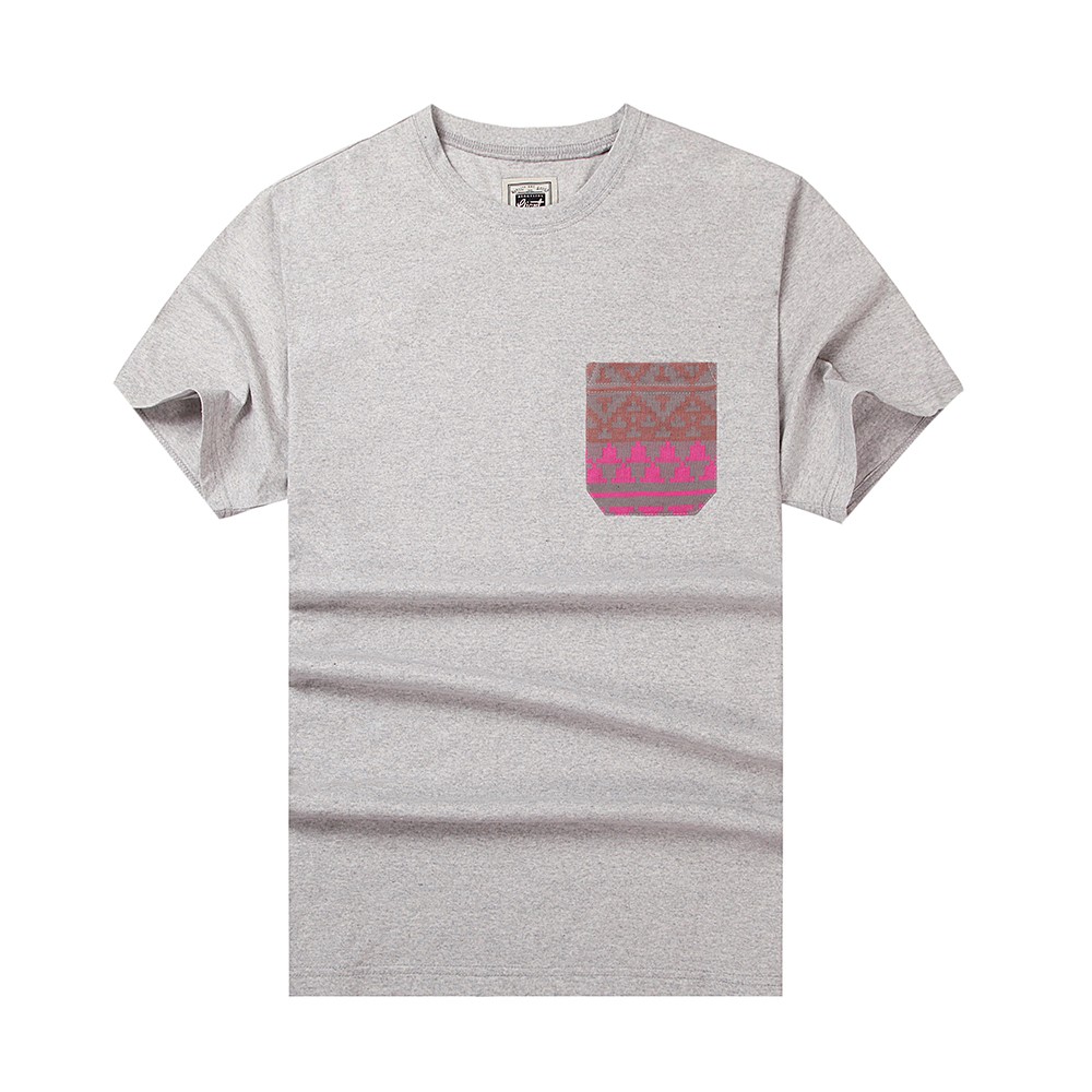Premium Cotton Men’s Pocket Tee Anti-Shrink Solid Color Crew Neck Everyday Wear