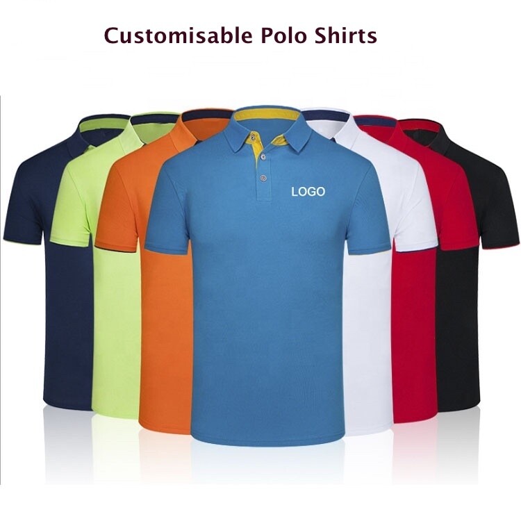 Mens Polo Shirts Customizable Summer Team T-Shirts Tees Short Sleeves Bulk Shirt