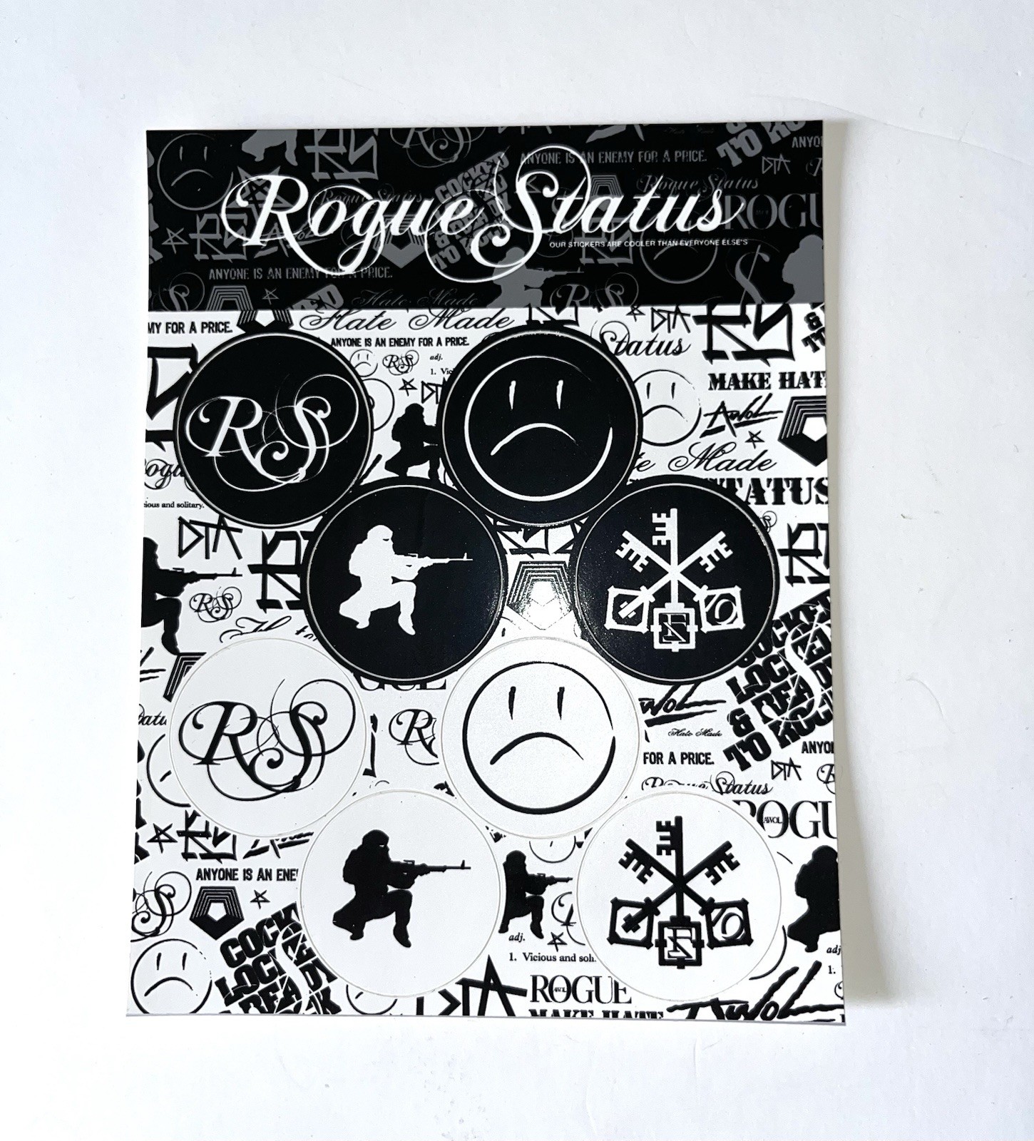 RARE Rogue Status Sticker Sheet Travis Barker Rob Dyrdek DTA Posse Y2K