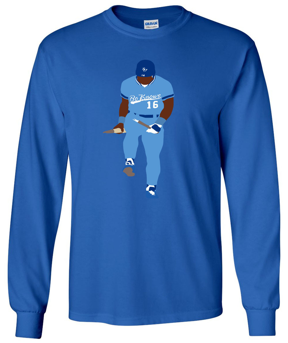 Bo Jackson Kansas City Royals Oakland Raiders “Broken Bat” T-Shirt