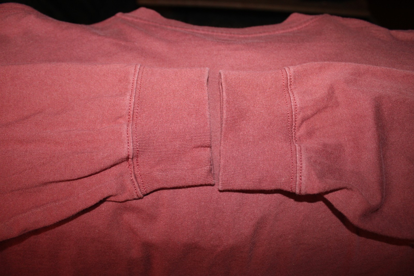 Mens Dickies 2 XL 100% Cotton Burgundy Henley T Shirt Long Sleeve With Pocket
