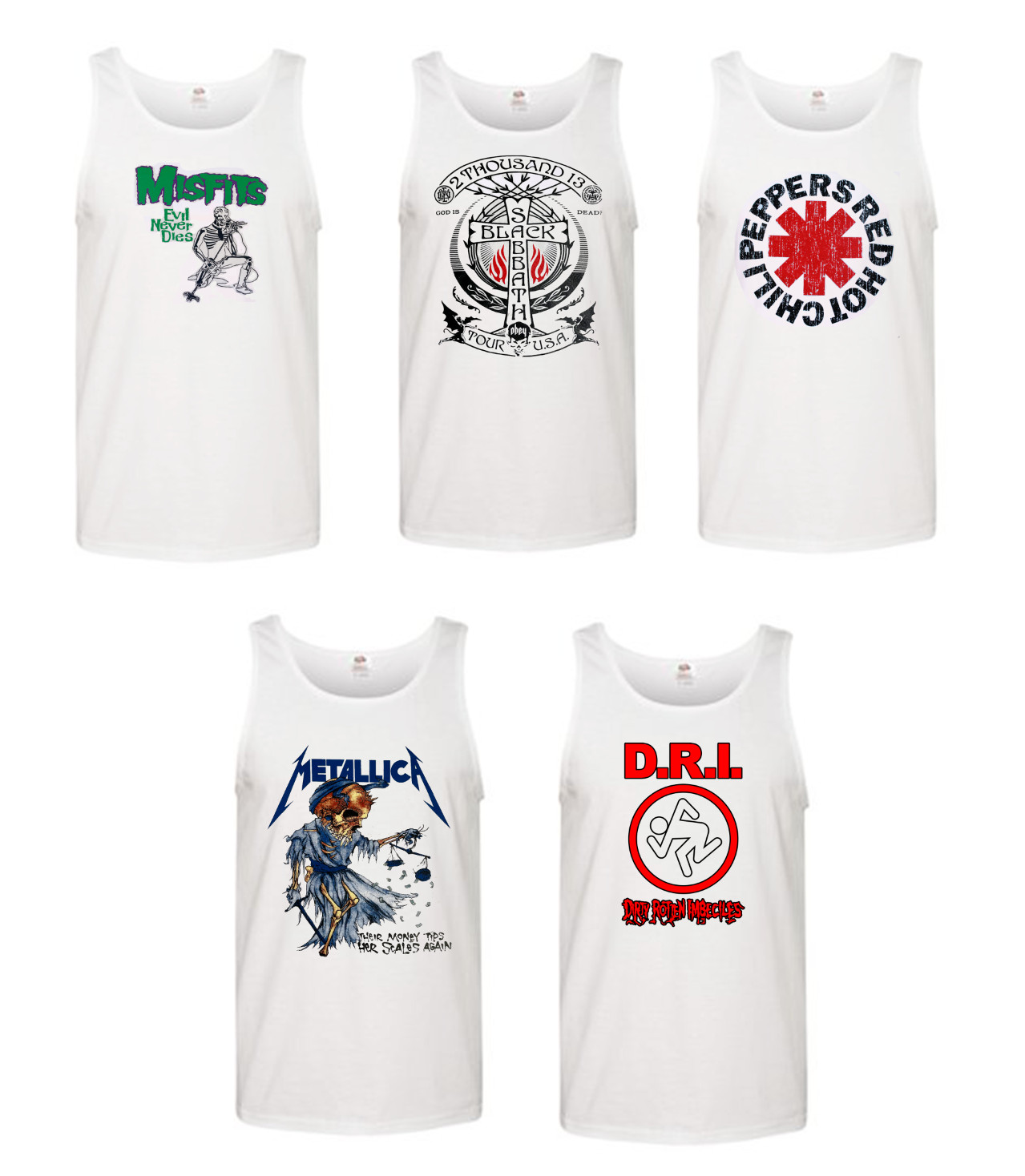 COLLECTION OF CLASSIC PUNK ROCK MEN’S TANK TOP