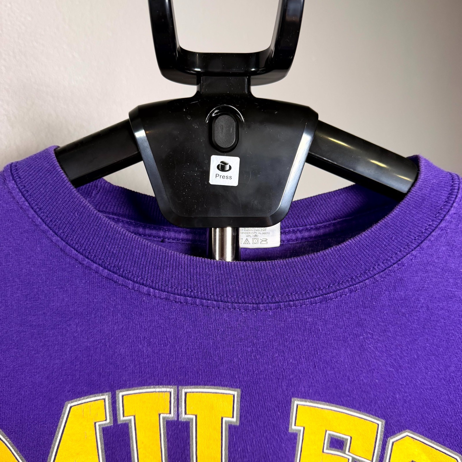 Jerzees Shirt Unisex XL Purple High Cotton Long Sleeve Miles College Graphic