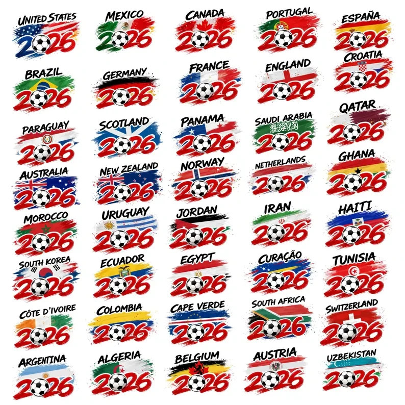 2026 World Cup Country Flag Soccer T-Shirt USA Canada Brazil Mexico Tee