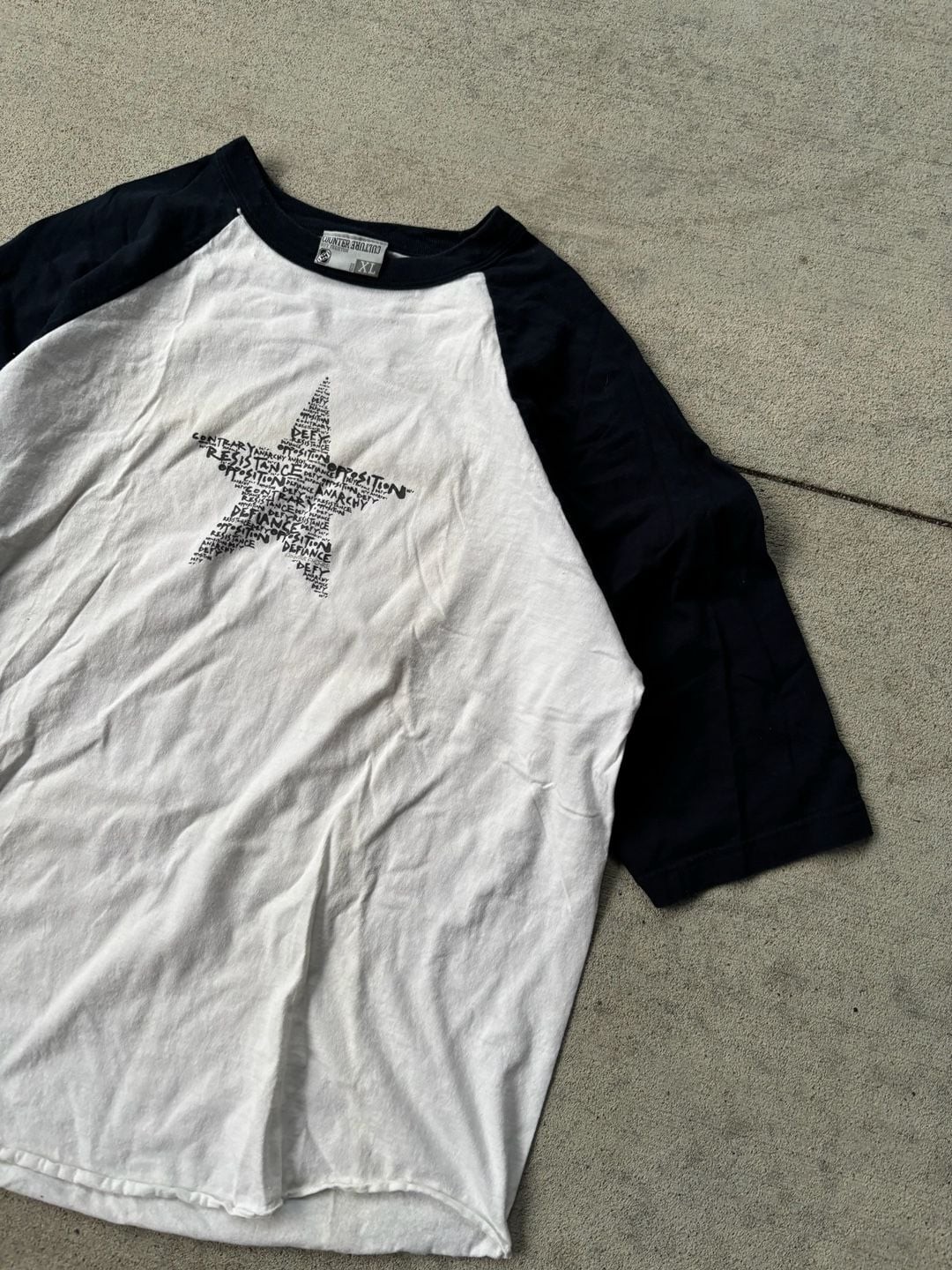 Counter Culture Defy Tradition Star Graphic Raglan Baseball Tee