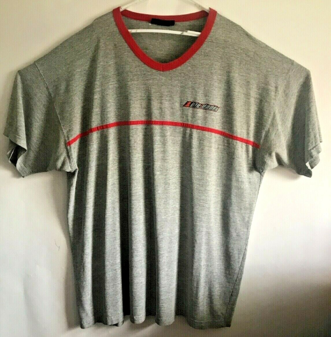 Big Daddy Men’s Sz 3XL Graphic Print 1 bd Logo Contrasting Trim Red Grey T-shirt