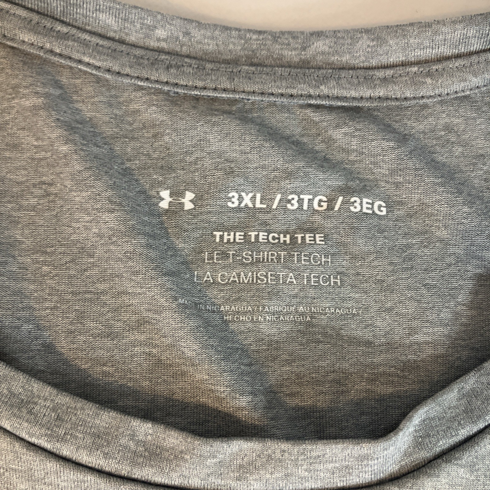 Under Armour The Tech Tee Mens 3XL Gray Crew Neck Short Sleeve T-Shirt