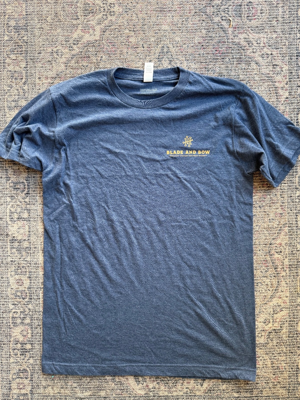 Medium (M) Blue Blade and Bow Whiskey T-shirt
