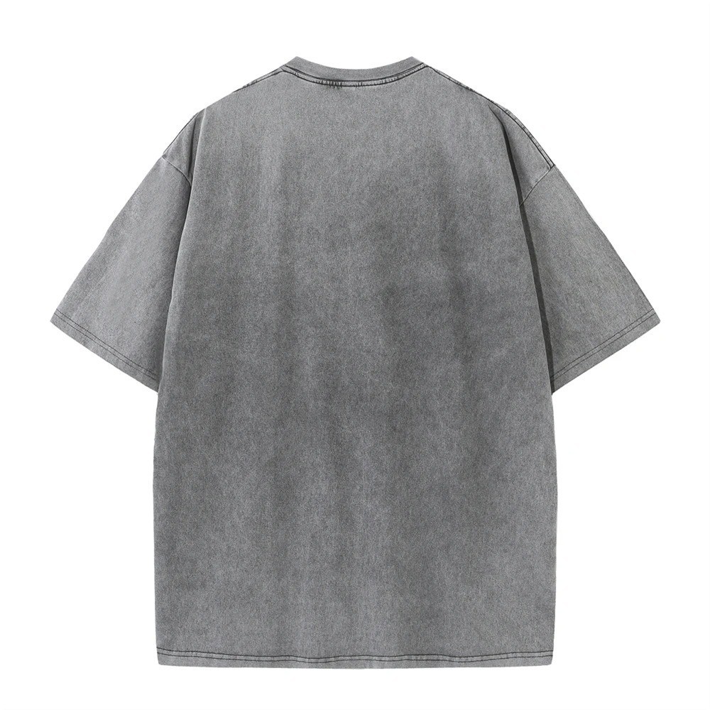 Oversized Washed T-Shirt Mens 100% Cotton Gym Fitness Loose Drop Shoulder Tee