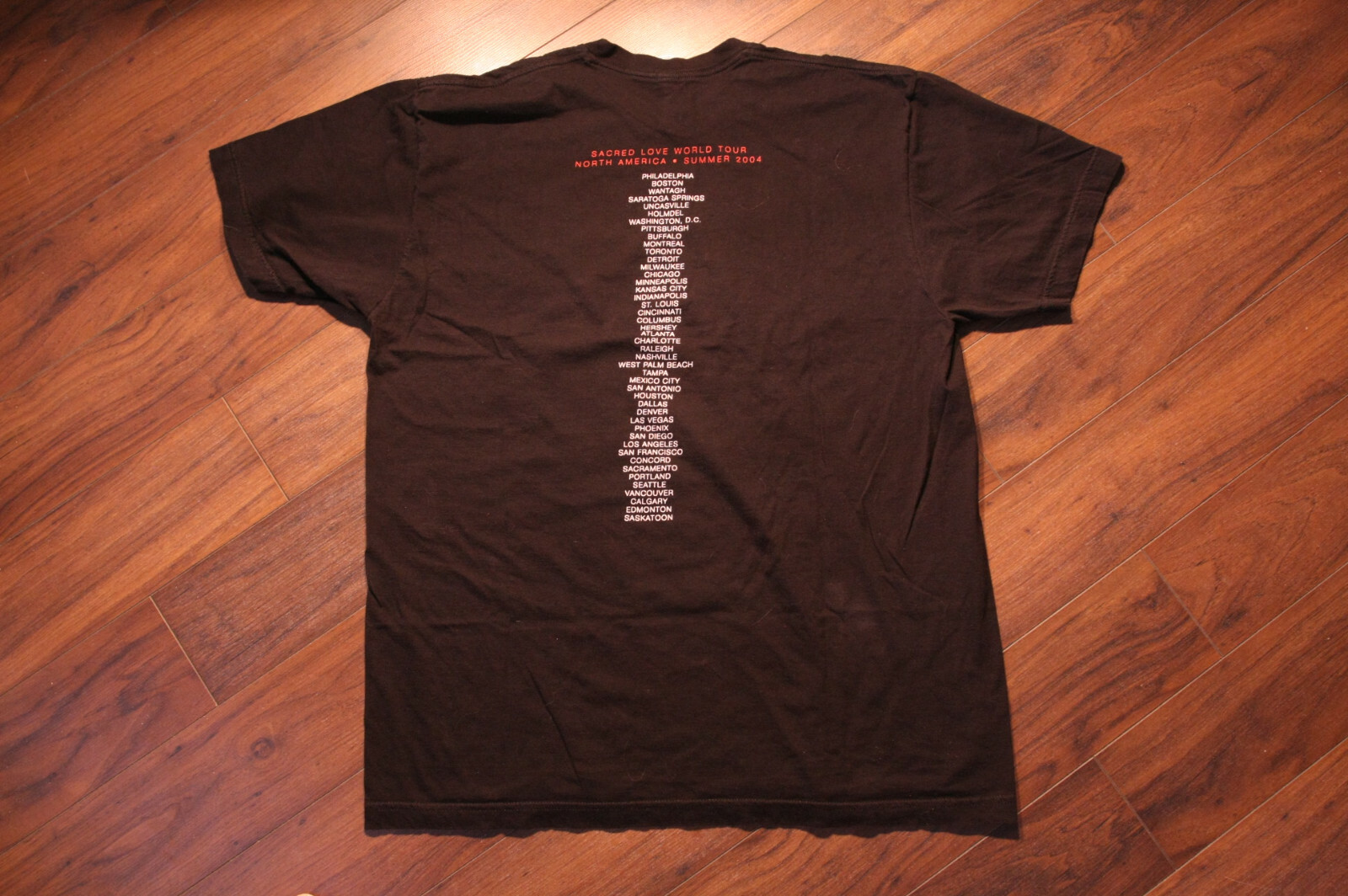 STING / ANNIE LENNOX T SHIRT 2004 SACRED LOVE TOUR size L/XL *gd080417
