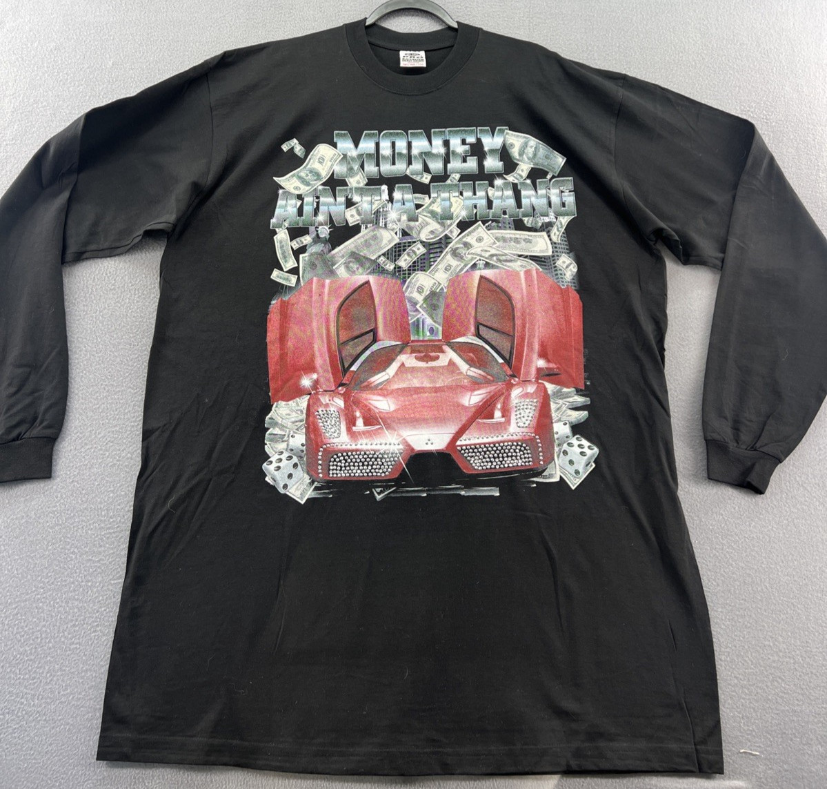 VTG Pro Max Shirt Mens 3XL Black Long Sleeve “Money Aint A Thang”