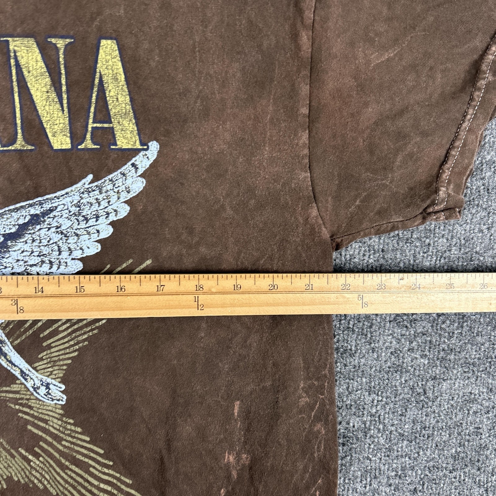 Nirvana Shirt Mens XL Brown In Utero Angel Live 93 Tour Graphic Tee Rock Music