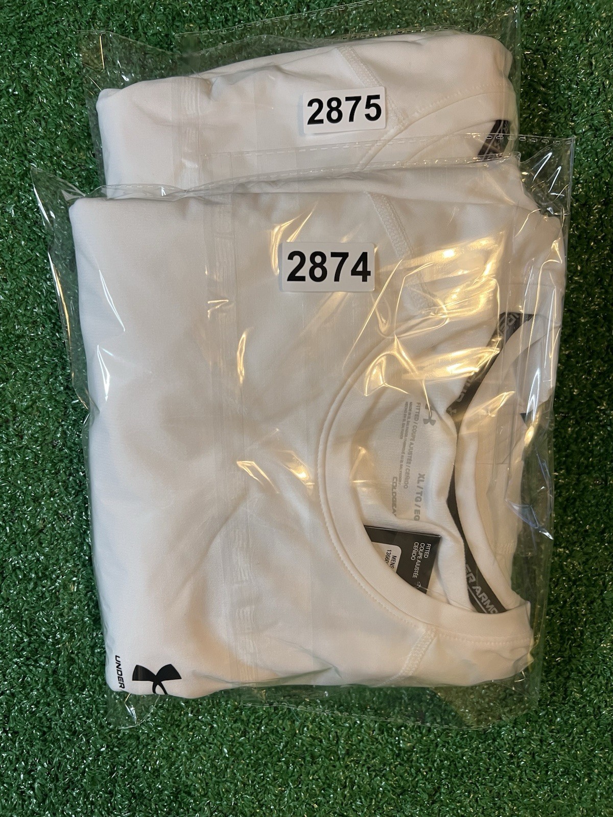 Under Armour COLDGEAR Fitted Long Sleeve Athletic Shirt White Size XL 1366068
