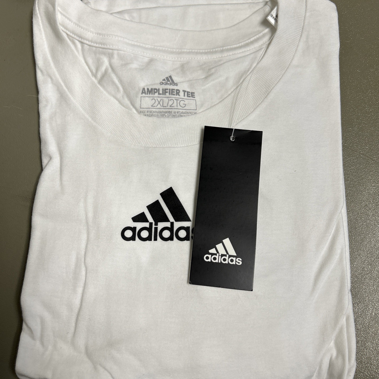 adidas Cotton Amplifier Tee Short Sleeve White EK0172 Men’s Size 2XL – NWT