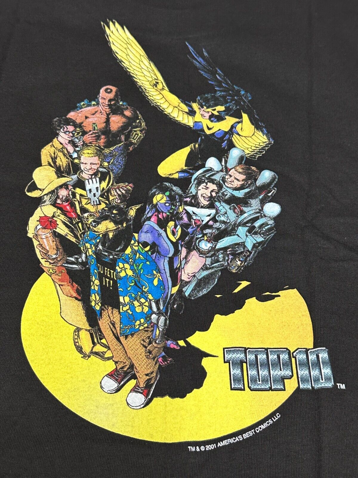 2001 Top 10 America’s Best Comics NEO PD T Shirt Graphitti Designs Vintage NEW