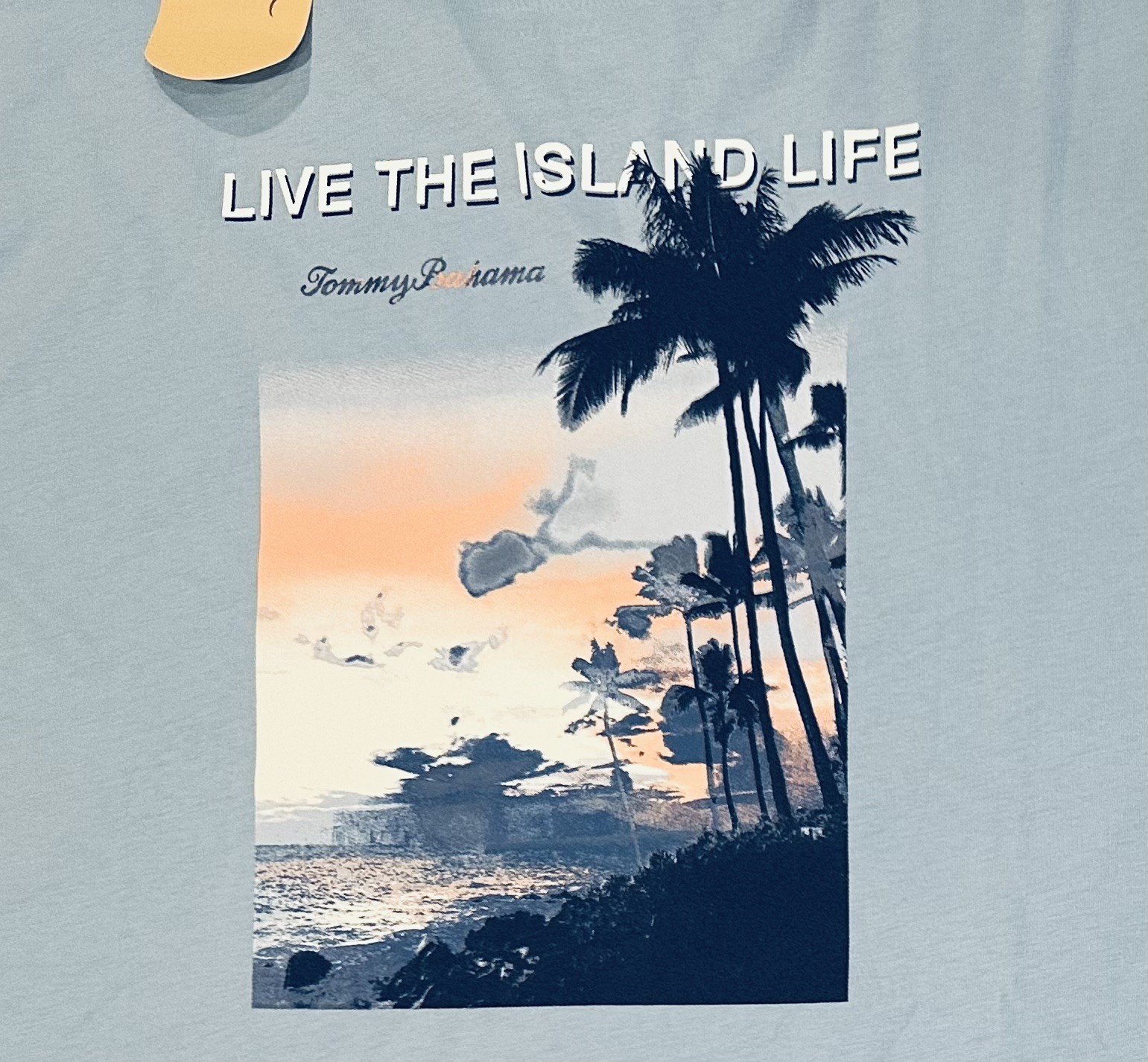 Tommy Bahama Men’s LIVE THE ISLAND LIFE T-Shirt XXL 2XL Chambray Blue NWT Beach