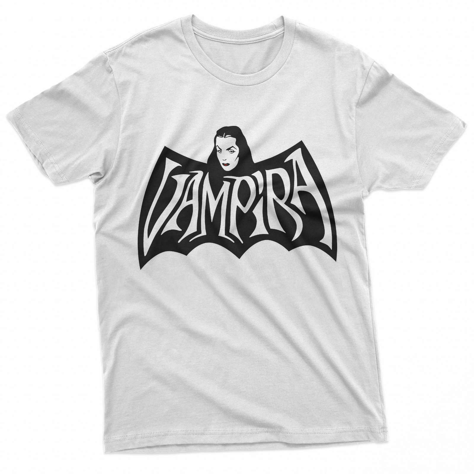 Gothic Bat Wing Crest Lady Retro Horror Art T-Shirt