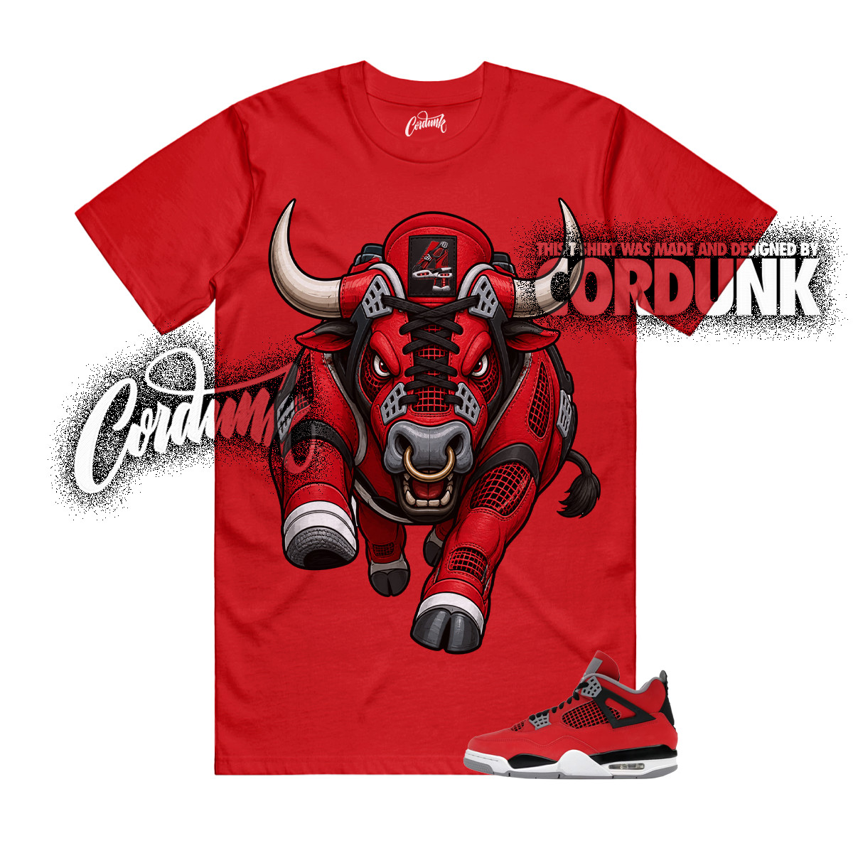 4 Toro Bravo Fire Red White Black Cement Grey 2026 T Shirt Match TORO3