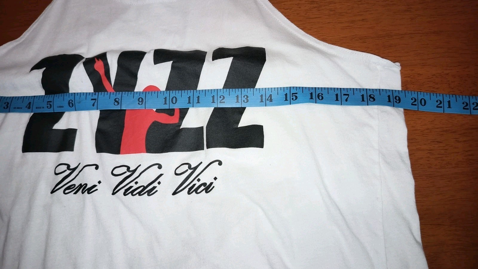 Zyzz Veni Vidi Vici stringer tank Top Extra Large White