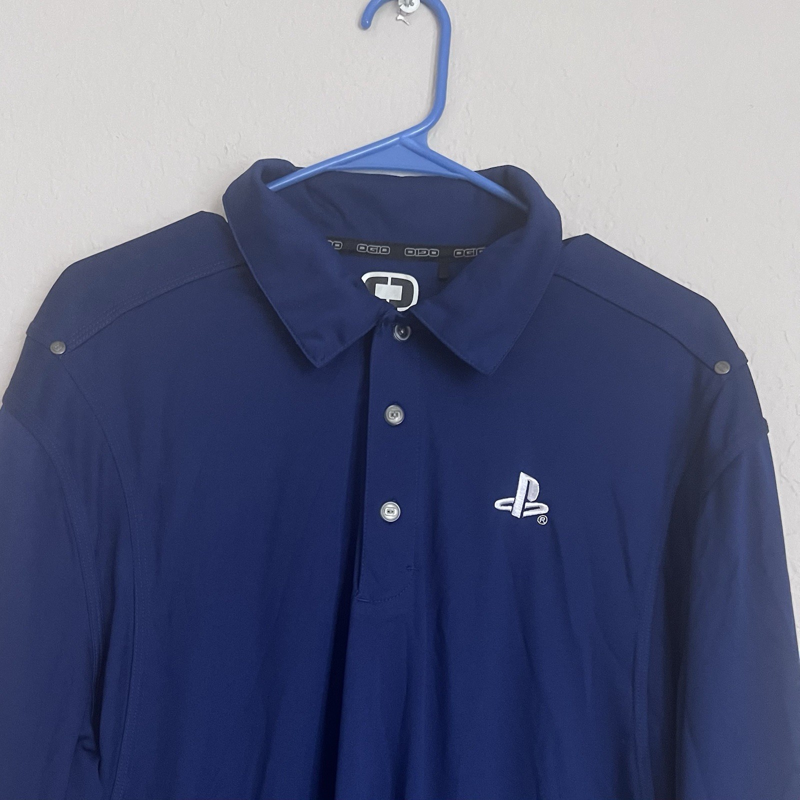 PlayStation OGIO Men’s XL Polo Shirt Blue Promo Gamer Collector RARE