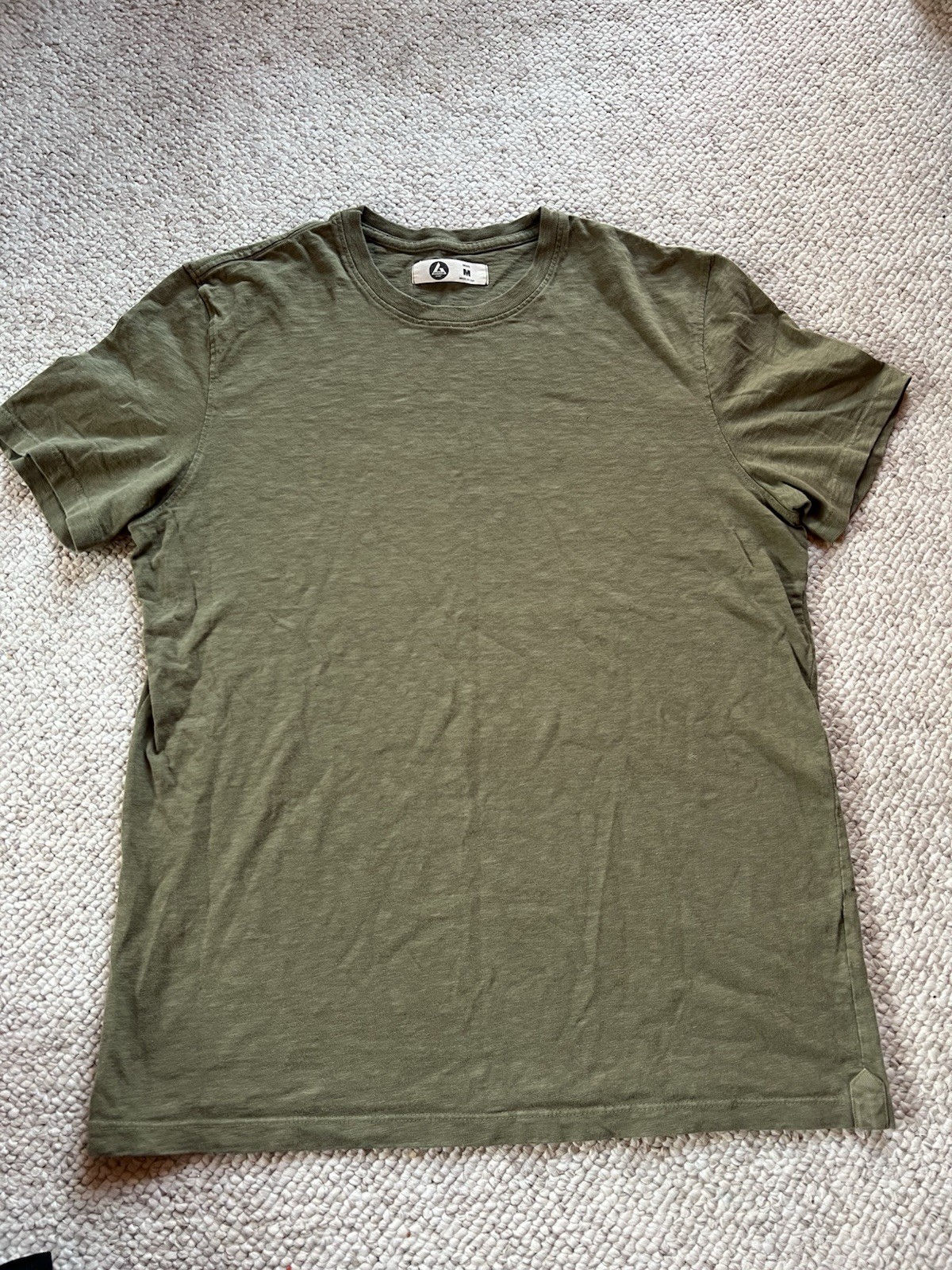 american giant t shirt M Green Fitted Thick Cotton