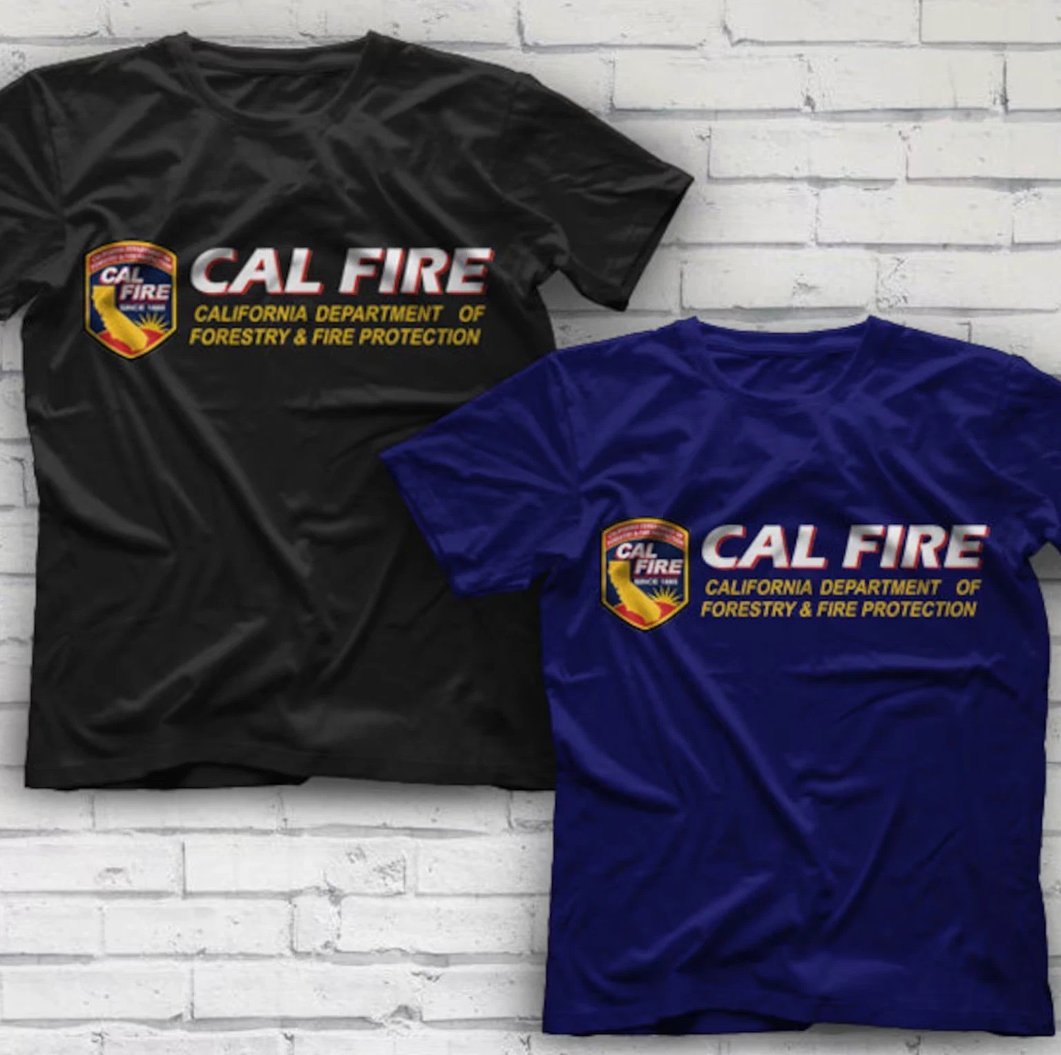 Cal Fire California Firefighter Fire Department T-Shirt Size S-5XL